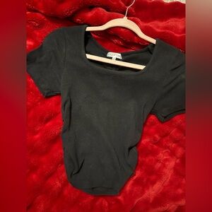 Black Short Sleeve Top/ size M Fitz & Eddi